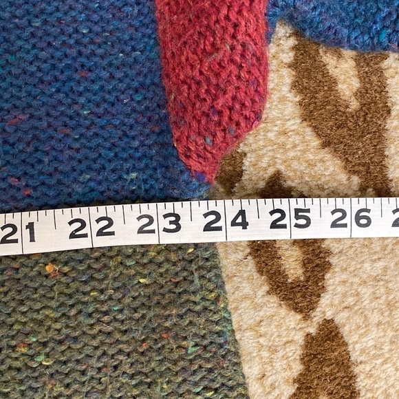 Northern Isles Wool blend chunky knit color block Sweater Womens XL warm Winter - Picture 8 of 8